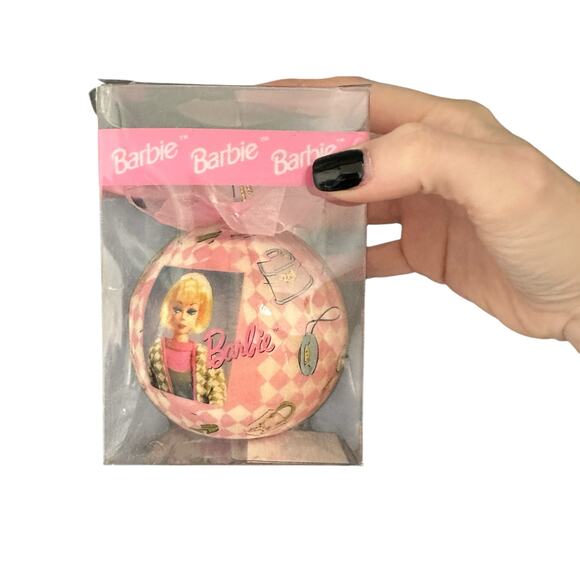 Barbie Other - Vintage 1990s Barbie Christmas Tree Decoration Pink Retro Doll Nostalgic